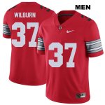 Men's NCAA Ohio State Buckeyes Trayvon Wilburn #37 College Stitched 2018 Spring Game Authentic Nike Red Football Jersey UT20W62EZ